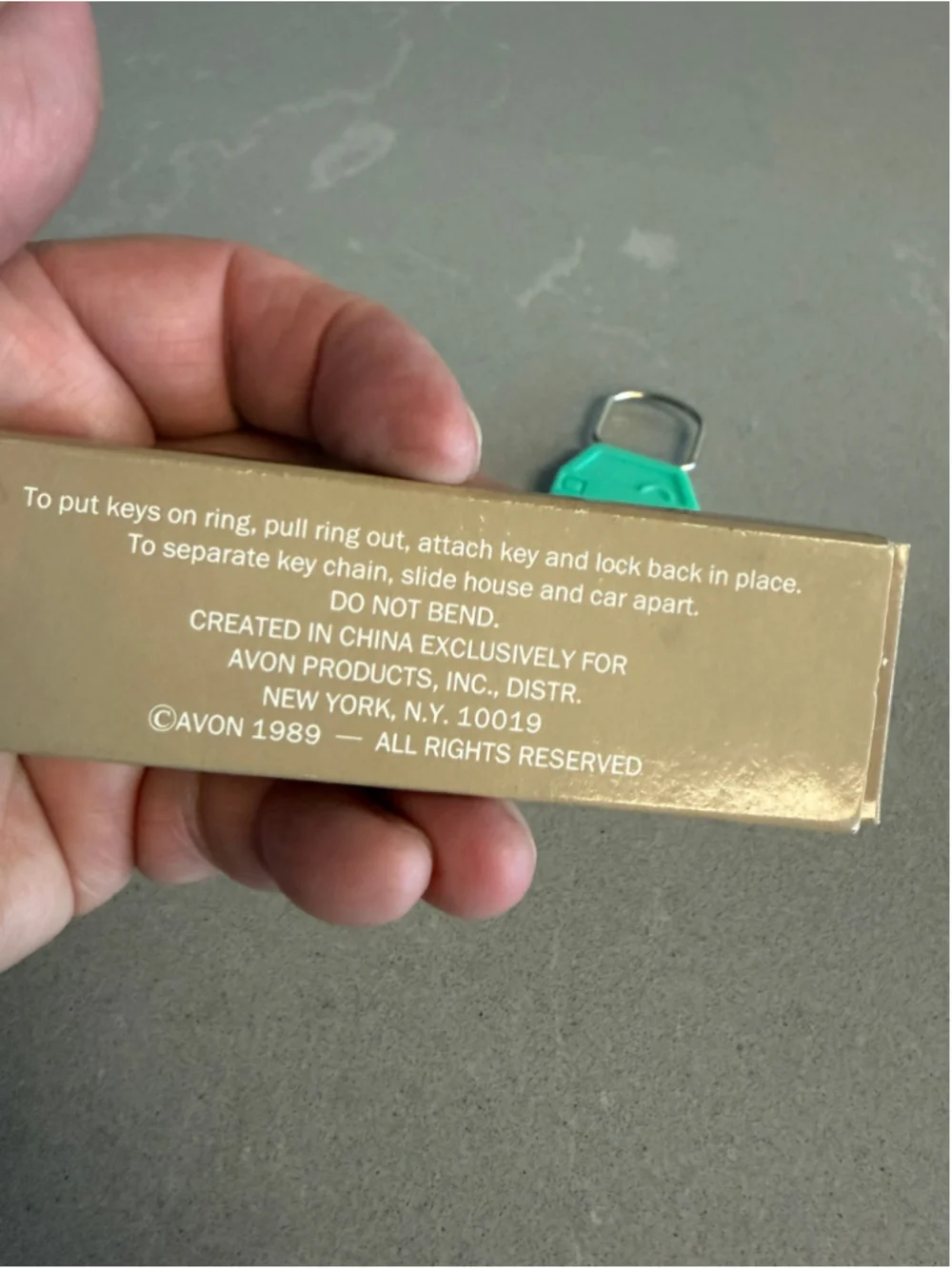 Vintage 1989 Avon Perfect Portables Key Chain Car House NIB Never Used